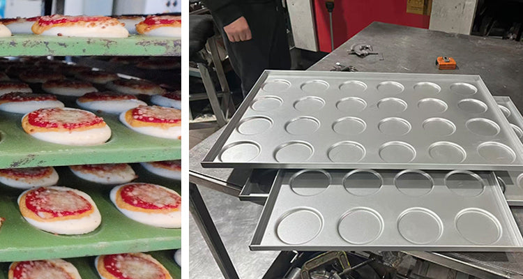 Custom 600×400 mm 24-Cavity Mini Pizza Baking Pan for Italian Client