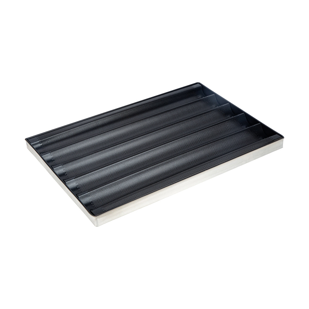 5 Rows 400x600x30mm Aluminum Non-stick French Bread Pan