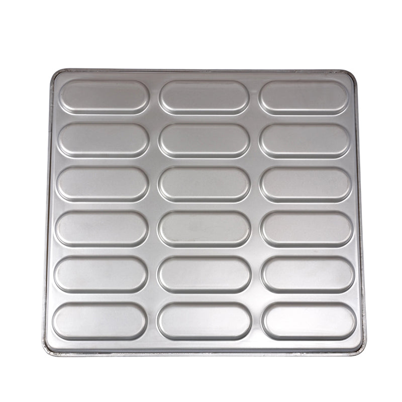 18 Cups 565x520.7x40.3mm Aluminized Steel Hot Dog Bun Pan