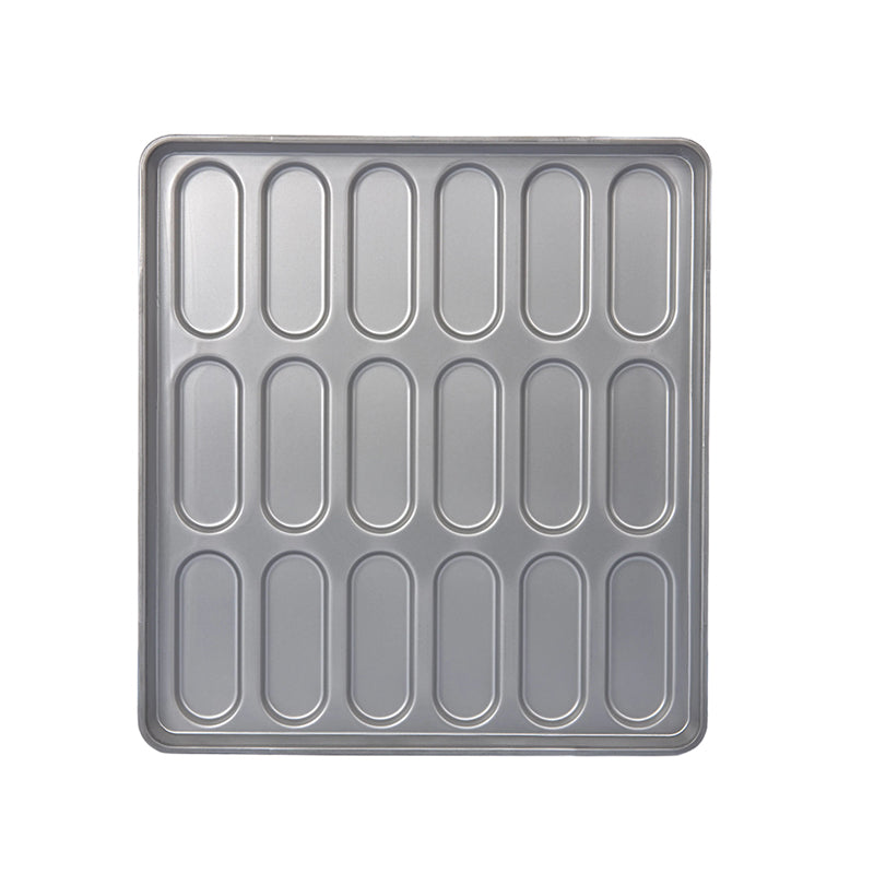 18 Cups 565x520.7x40.3mm Aluminized Steel Hot Dog Bun Pan