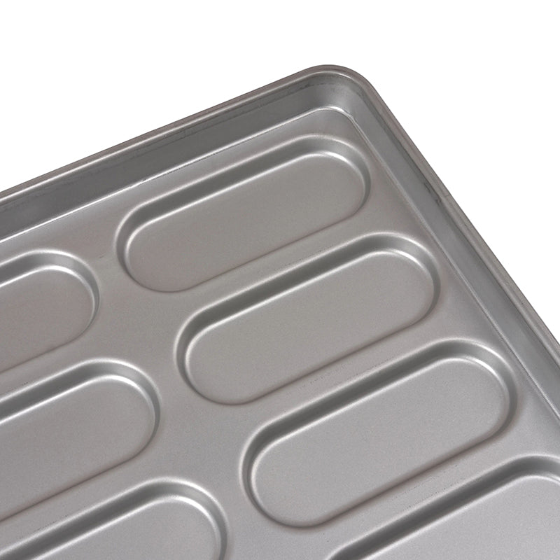 18 Cups 565x520.7x40.3mm Aluminized Steel Hot Dog Bun Pan